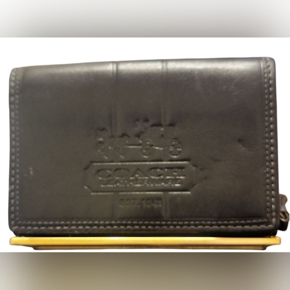Coach Handbags - Coach Black Leather Wallet